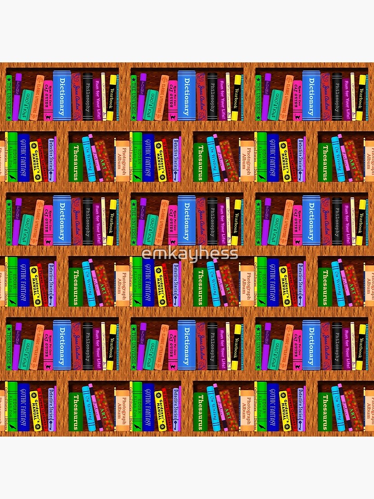 Library Bookshelf Background Pattern For Readers Greeting Card By