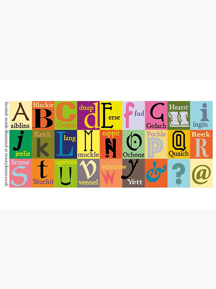 Scottish Words Alphabet by Stooryduster