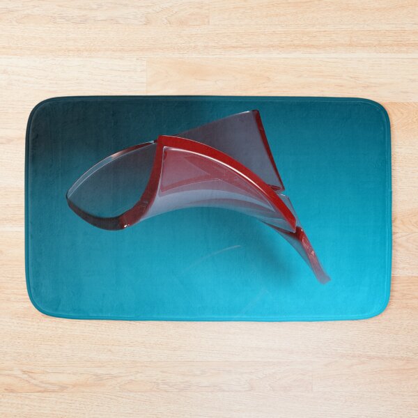 Item preview, Glass transparent blue and red squares waving - 3D rendering illustration designed and sold by carlotoffolo.