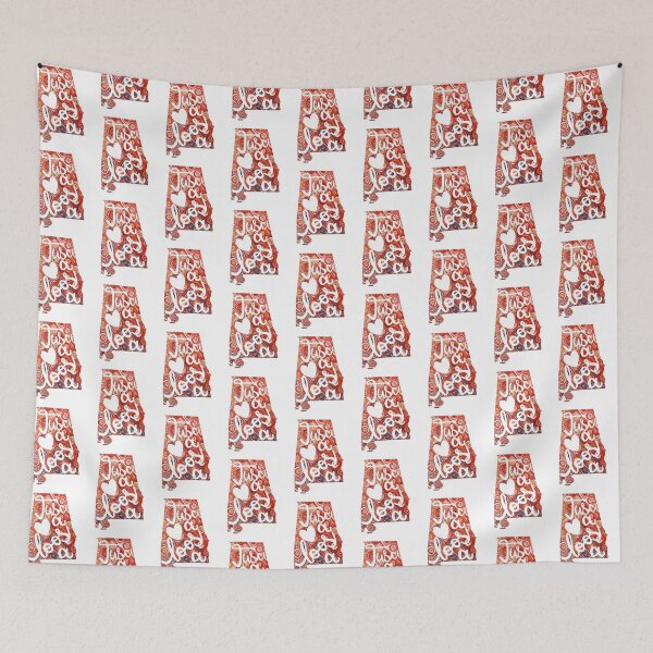 Item preview, Tuscaloosa Alabama Map Crimson  designed and sold by candhdesigns.