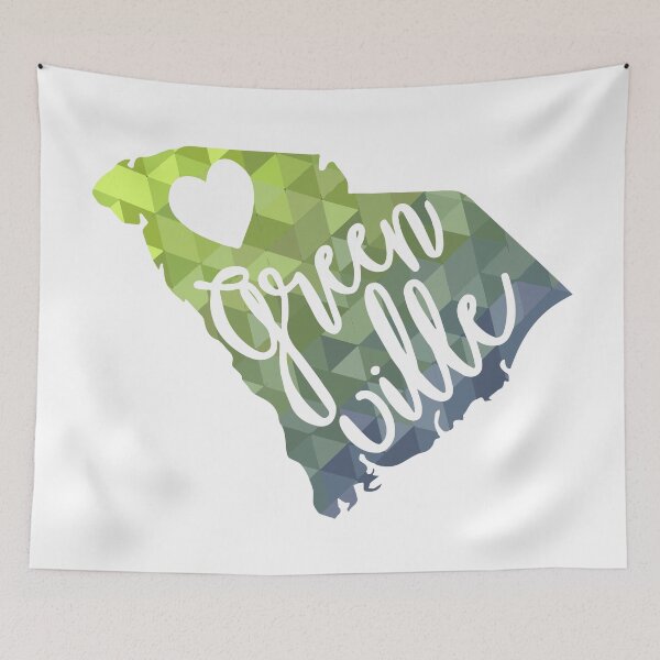Item preview, Greenville South Carolina Map designed and sold by candhdesigns.