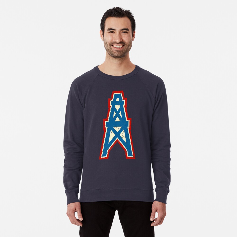 Houston Oilers Team Oil Pumpjack Logo Lightweight Sweatshirt for Sale by  quark