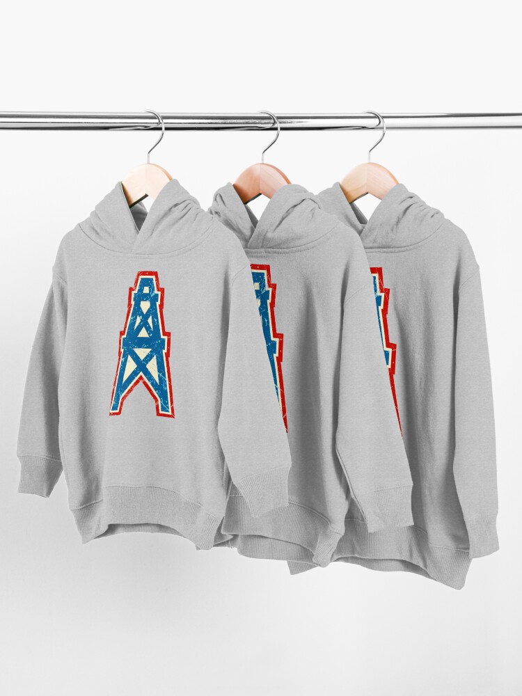 Alternate view of Houston Oilers Team Oil Pumpjack Logo Toddler Pullover Hoodie