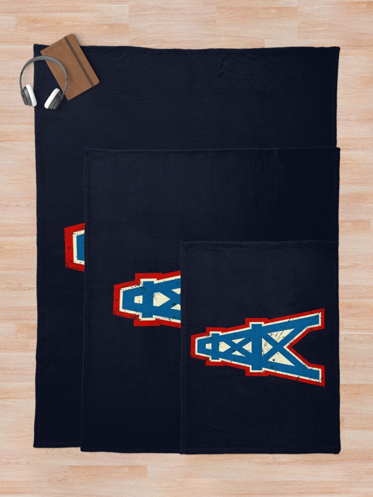 "Houston Oilers Team Oil Pumpjack Logo" Throw Blanket by quark Redbubble