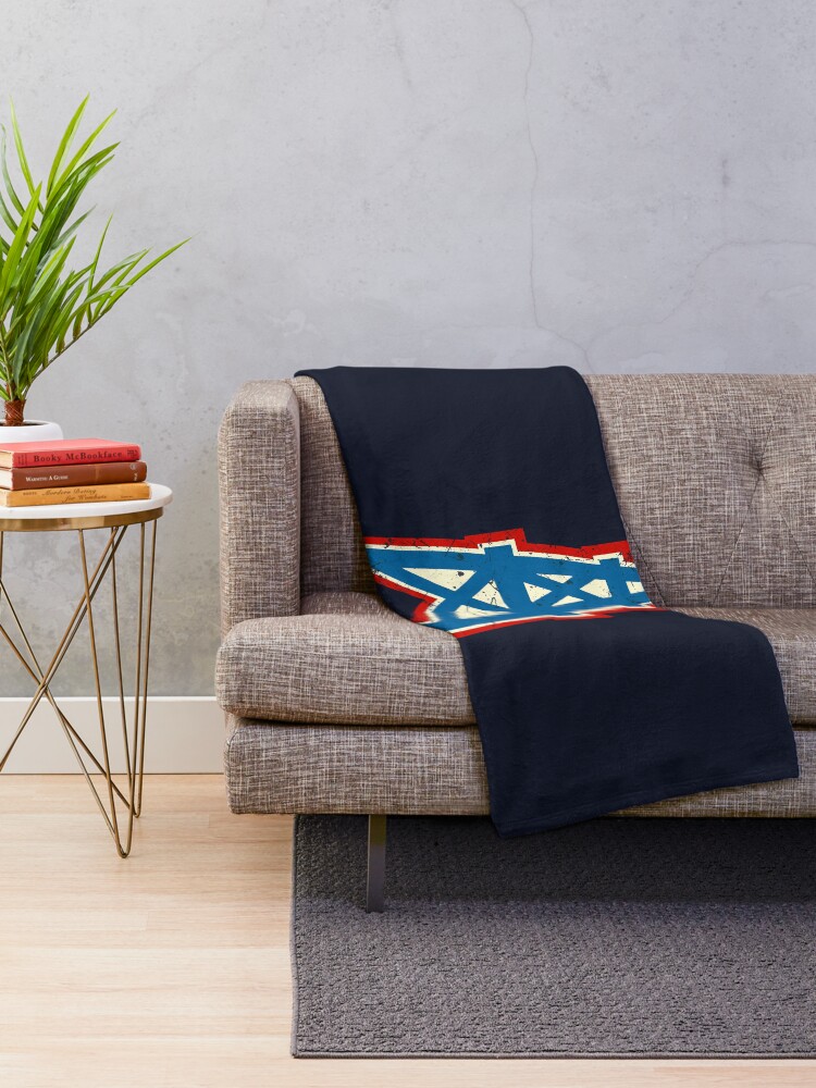 "Houston Oilers Team Oil Pumpjack Logo" Throw Blanket by quark Redbubble
