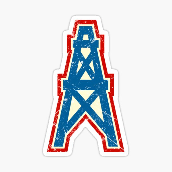 Houston Oilers Team Oil Pumpjack Logo Sticker