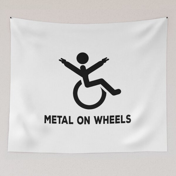 Item preview, Metal on Wheels Wheelchair Humor designed and sold by DeesDeesigns.