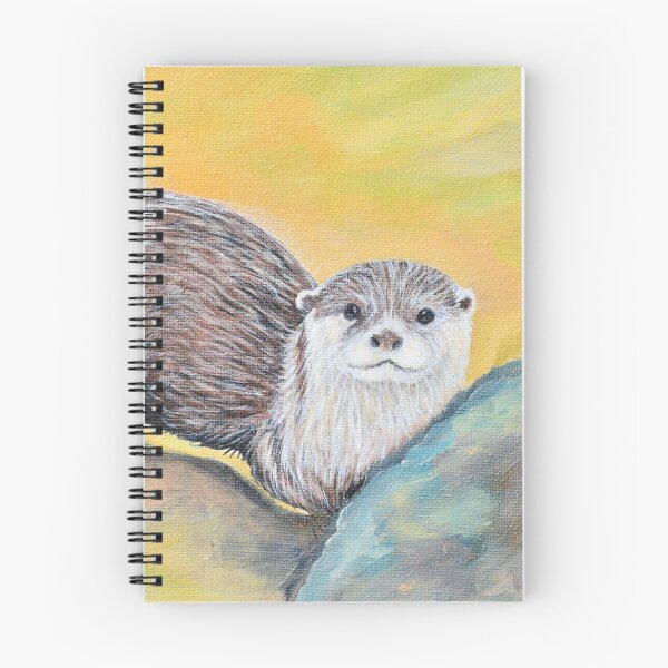 Item preview, Curious Otter Painting designed and sold by Art by Kirsten Sneath.