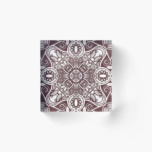 Zentangle Lady in Disguise Acrylic Block