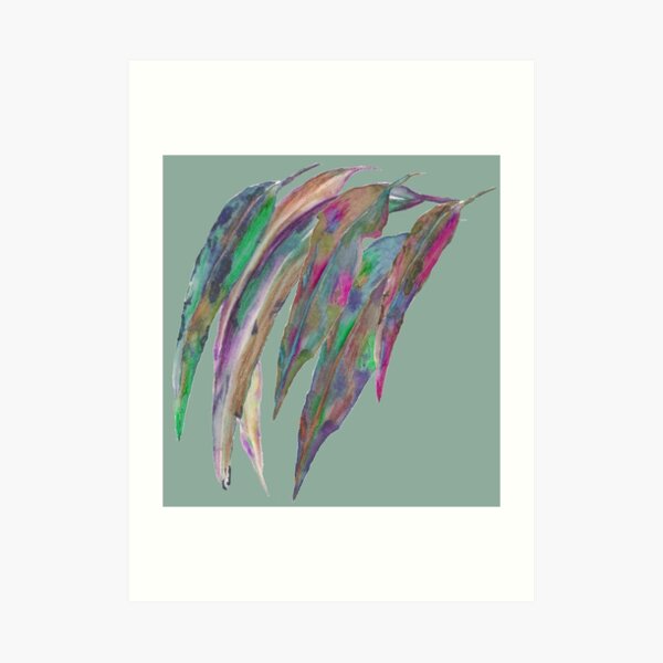 Abstract gum leaves Art Print