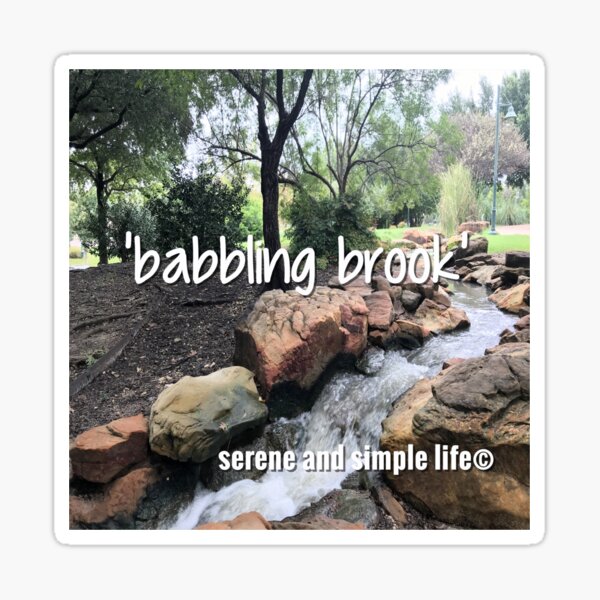 Item preview, babbling brook accent pillow designed and sold by sayitdisplayit.