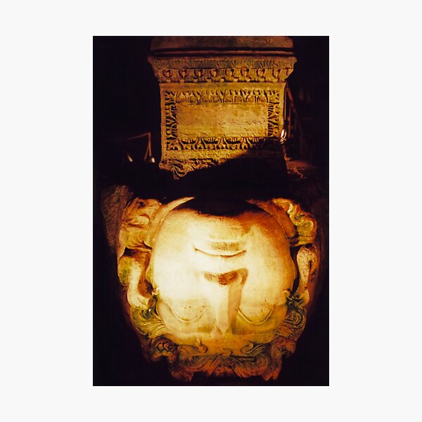 Medusa, Basilica Cistern, Istanbul Photographic Print