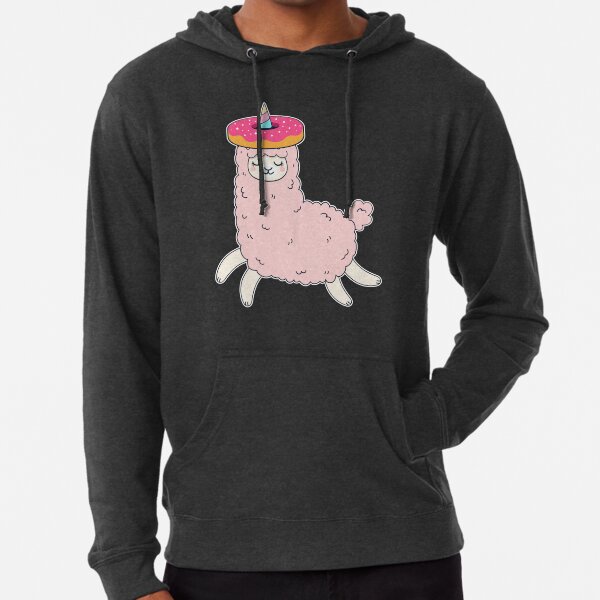 Llamacorn Love Donuts Lightweight Hoodie