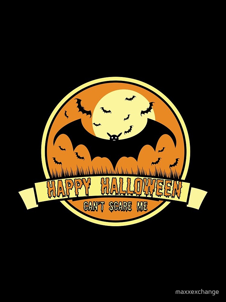 Can't Scare Me October Moonlit Spooky Vampire Bat. by maxxexchange