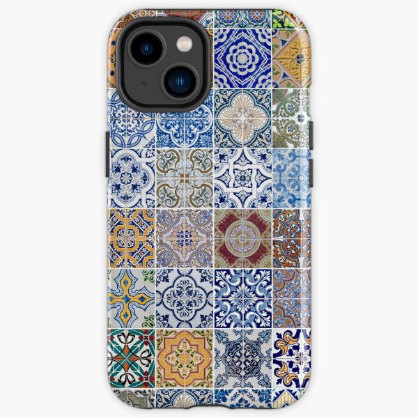 Set of 48 ceramic tiles patterns iPhone Tough Case