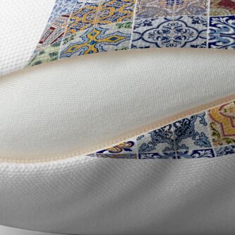 Alternate view of Set of 48 ceramic tiles patterns Throw Pillow