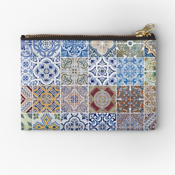Set of 48 ceramic tiles patterns Zipper Pouch