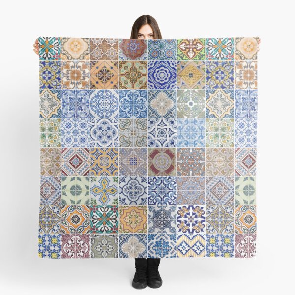 Set of 48 ceramic tiles patterns Scarf
