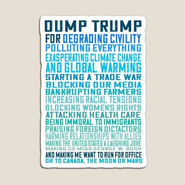 Dump Trump - Reasons Why Magnet