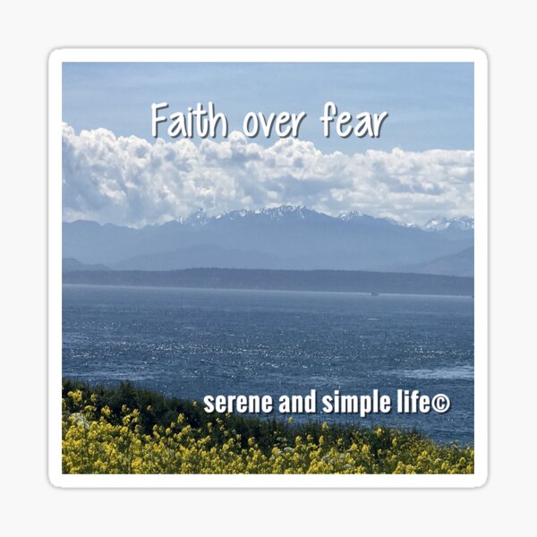 Faith over fear accent pillow Sticker