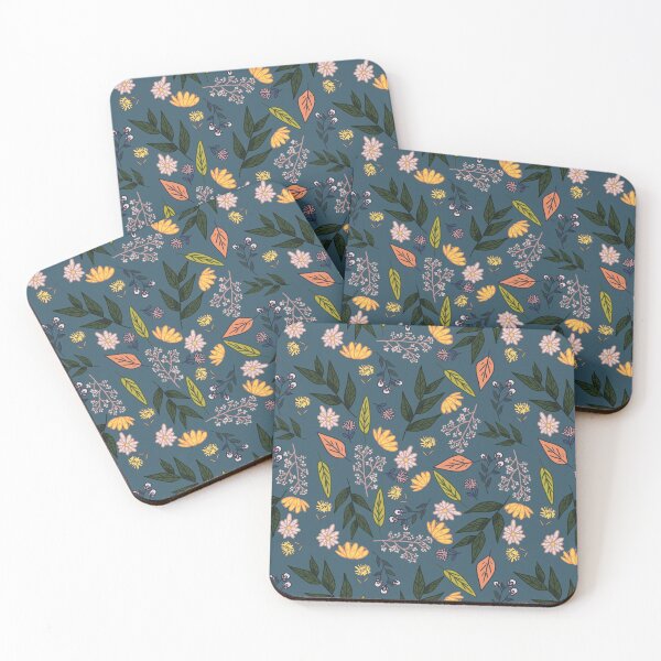 Item preview, Blue Floral Repeat Pattern designed and sold by misnamedplants.