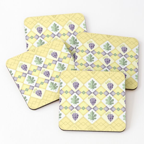Item preview, Grapes and fig leaves pattern, colored, classic  designed and sold by ce-horvath.