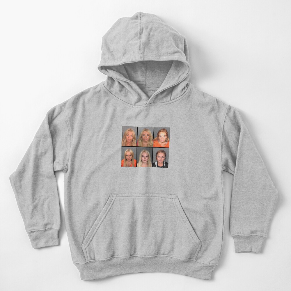 LINDSAY LOHAN MUGSHOTS Kids Pullover Hoodie
