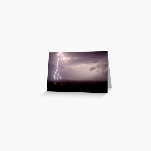 Lightning Across the Nightcap Range Greeting Card