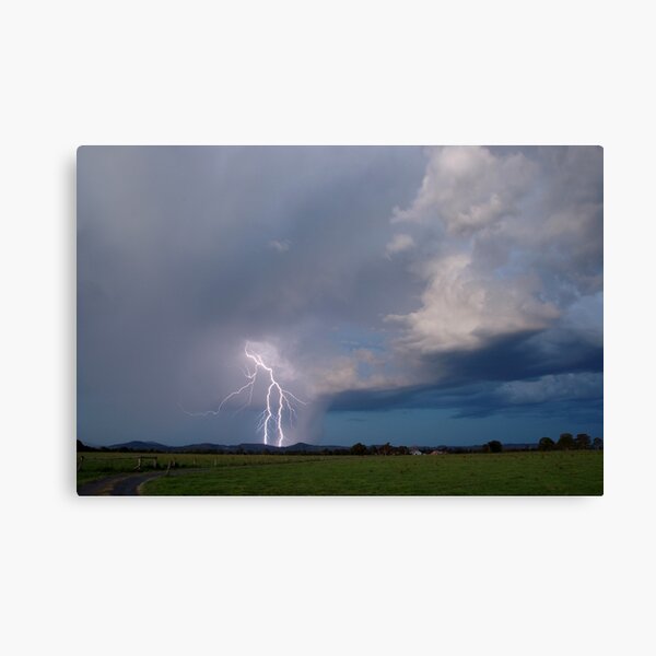 Dusk Storm Clouds and Lightning Canvas Print