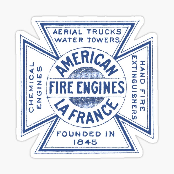 Artikel-Vorschau von 1909 Amerikanisches LaFrance Feuerwehrauto-Logo, designt und verkauft von historicimage.