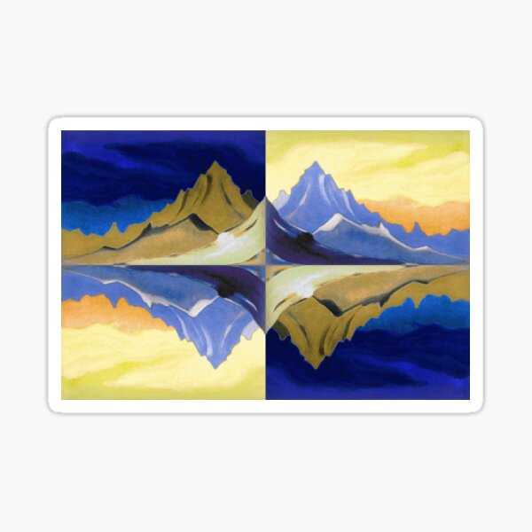 Fantasy on the Himalayas (Sonata overhead paint) Nicholas Roerich Painting Sticker