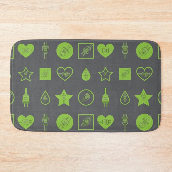 Item preview, Plug Shape Icon Pattern GREEN designed and sold by Zethinova.