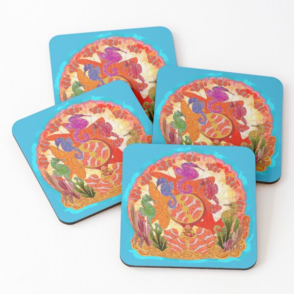 Item preview, Coral Reef Party - Clownfish,Starfish,Seahorses & Shells designed and sold by Ginny Luttrell.