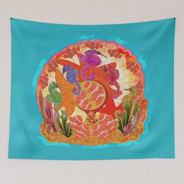 Item preview, Coral Reef Party - Clownfish,Starfish,Seahorses & Shells designed and sold by Ginny Luttrell.