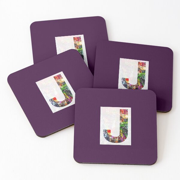 Item preview, J text art multi colored designed and sold by Aquila Light Pictures.