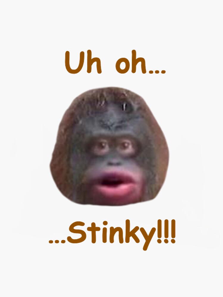 uh oh stinky le monke meme | Sticker