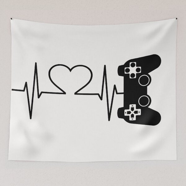 Item preview, Gamer's Love Heartbeat, Gaming Love Heartbeat, Dark designed and sold by Logic72.