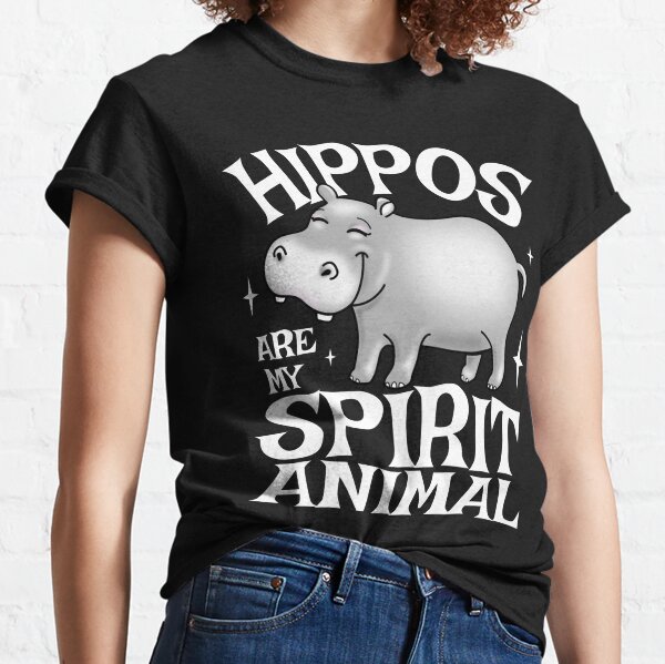 Cute Hippo Shirt Hippos Are My Spirit Animal Gift Unisex T-shirt