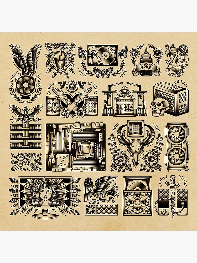 "Computer Tattoos" Photographic Print by EleanorLutz | Redbubble