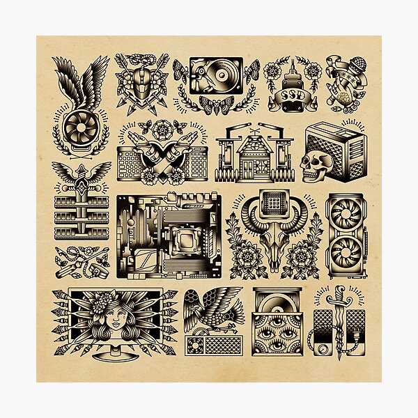 Computer Tattoos Photographic Print