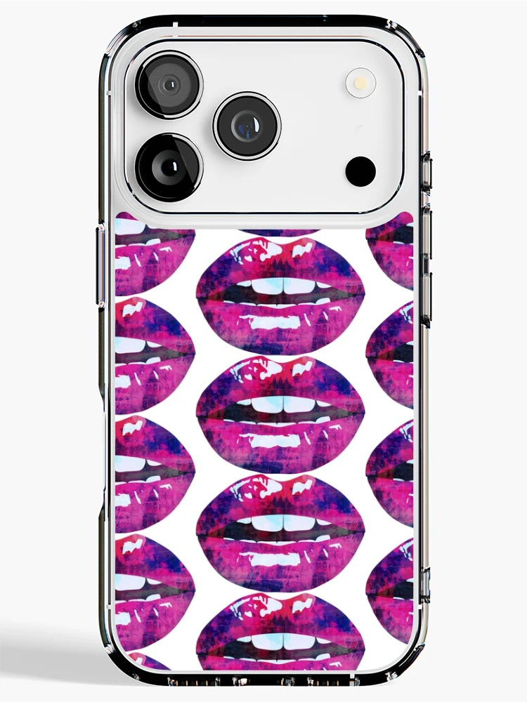 Thumbnail 1 of 5, iPhone Case, Abstract lips pattern designed and sold by StudioNeely.