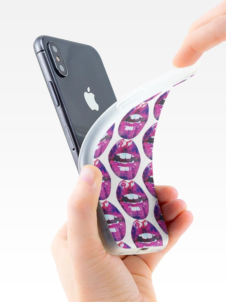 Thumbnail 4 of 5, iPhone Case, Abstract lips pattern designed and sold by StudioNeely.