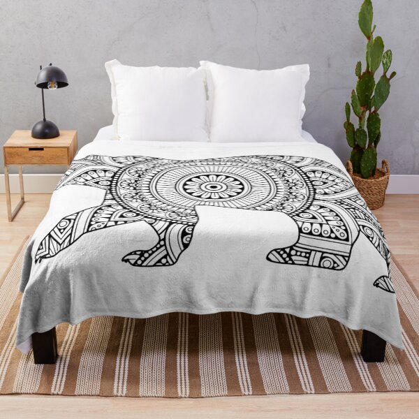 Item preview, Bear Mandala Pattern - Black and White - designed and sold by randrgiftshop.