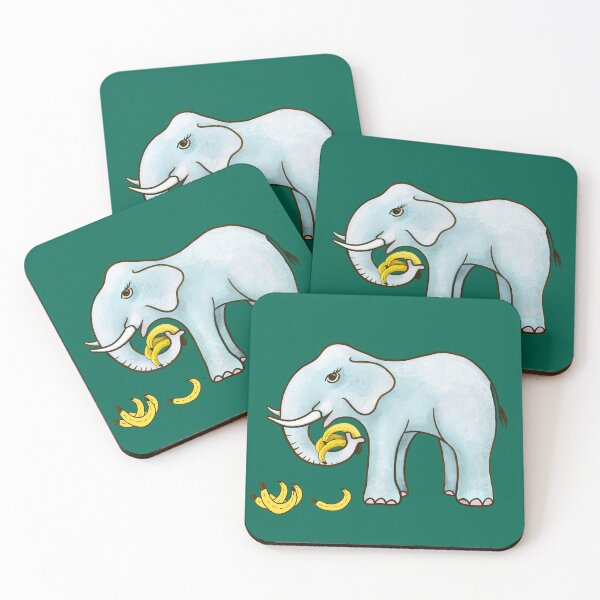 Item preview, Elephants love bananas designed and sold by KateMackArt.