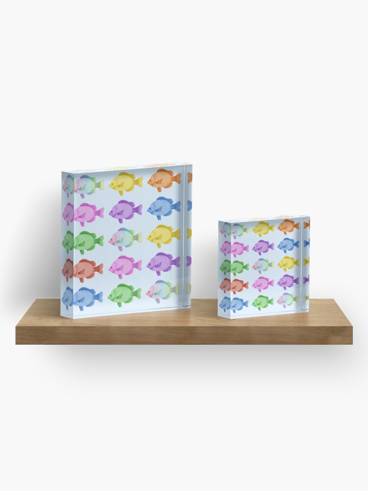 Vista alternativa de Bloque acrílico Peces multicolores