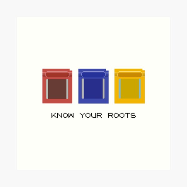 Know Your Roots | Minimalist Pokemon Game Cartridges Art Print