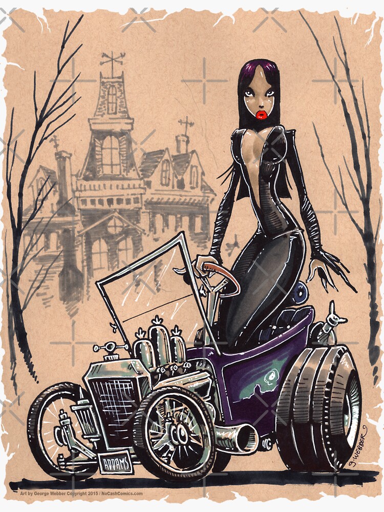 MORTICIA in a T-Bucket by gWebberArts