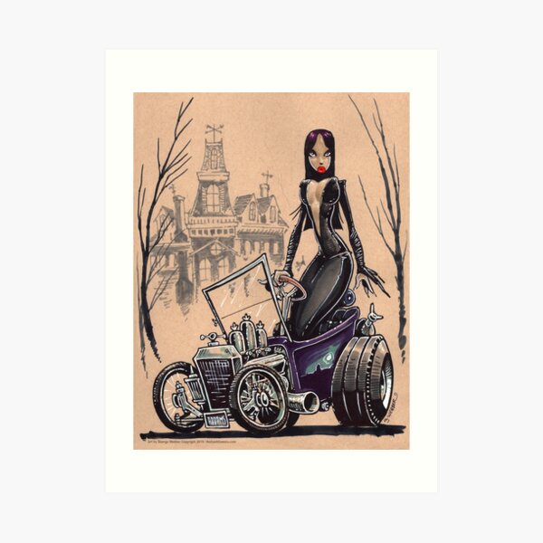 MORTICIA in a T-Bucket Art Print
