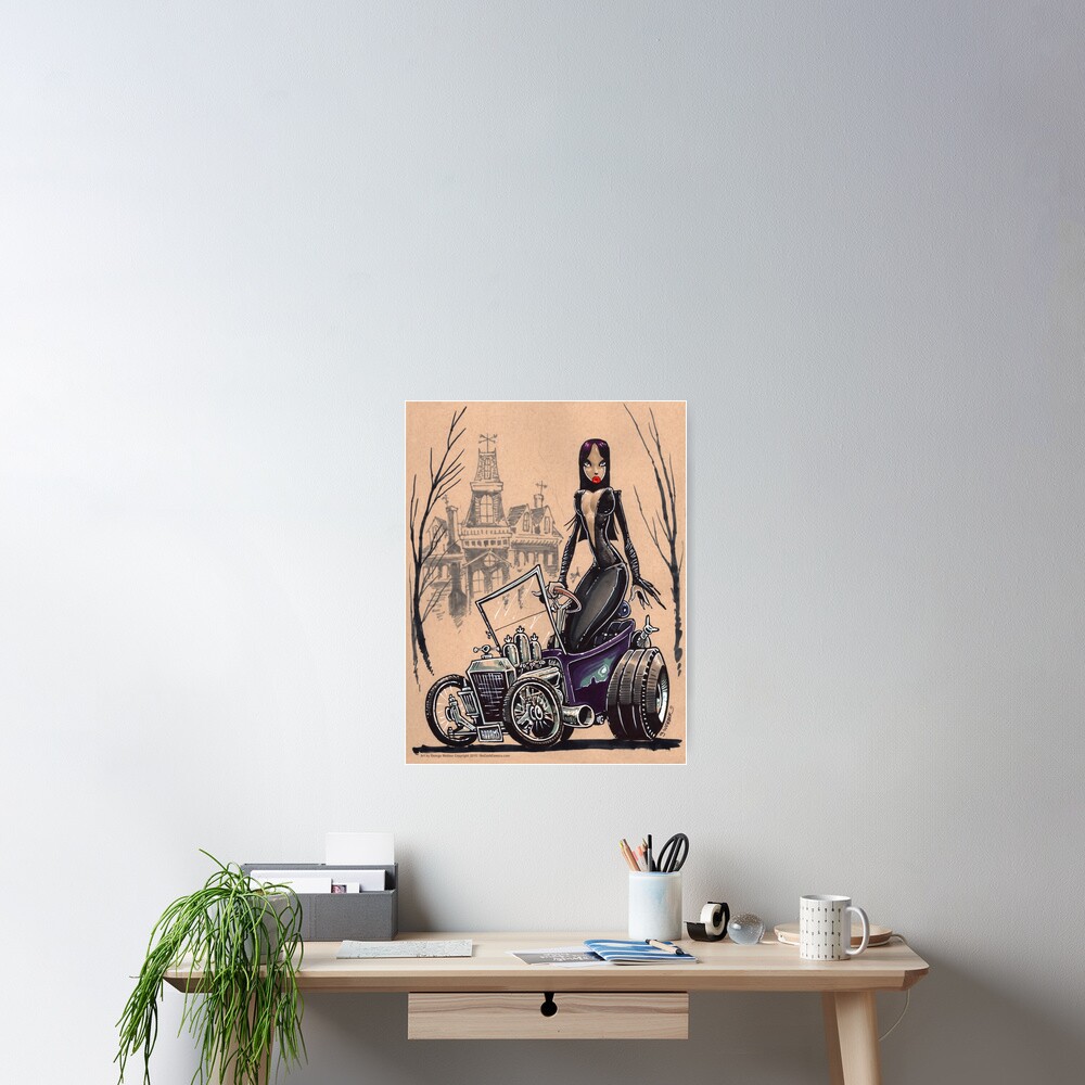 MORTICIA in a T-Bucket Poster