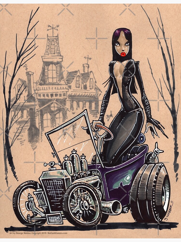 MORTICIA in a T-Bucket by gWebberArts